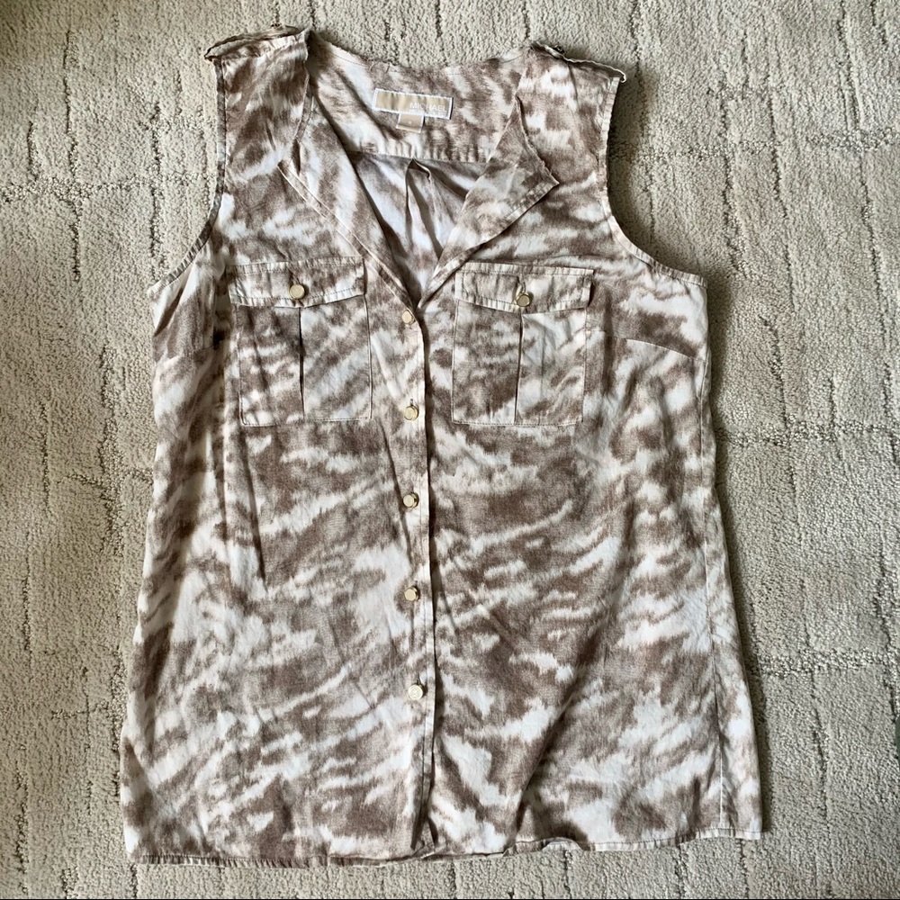 MICHAEL Michael Kors Animal Print Tank Top  Small